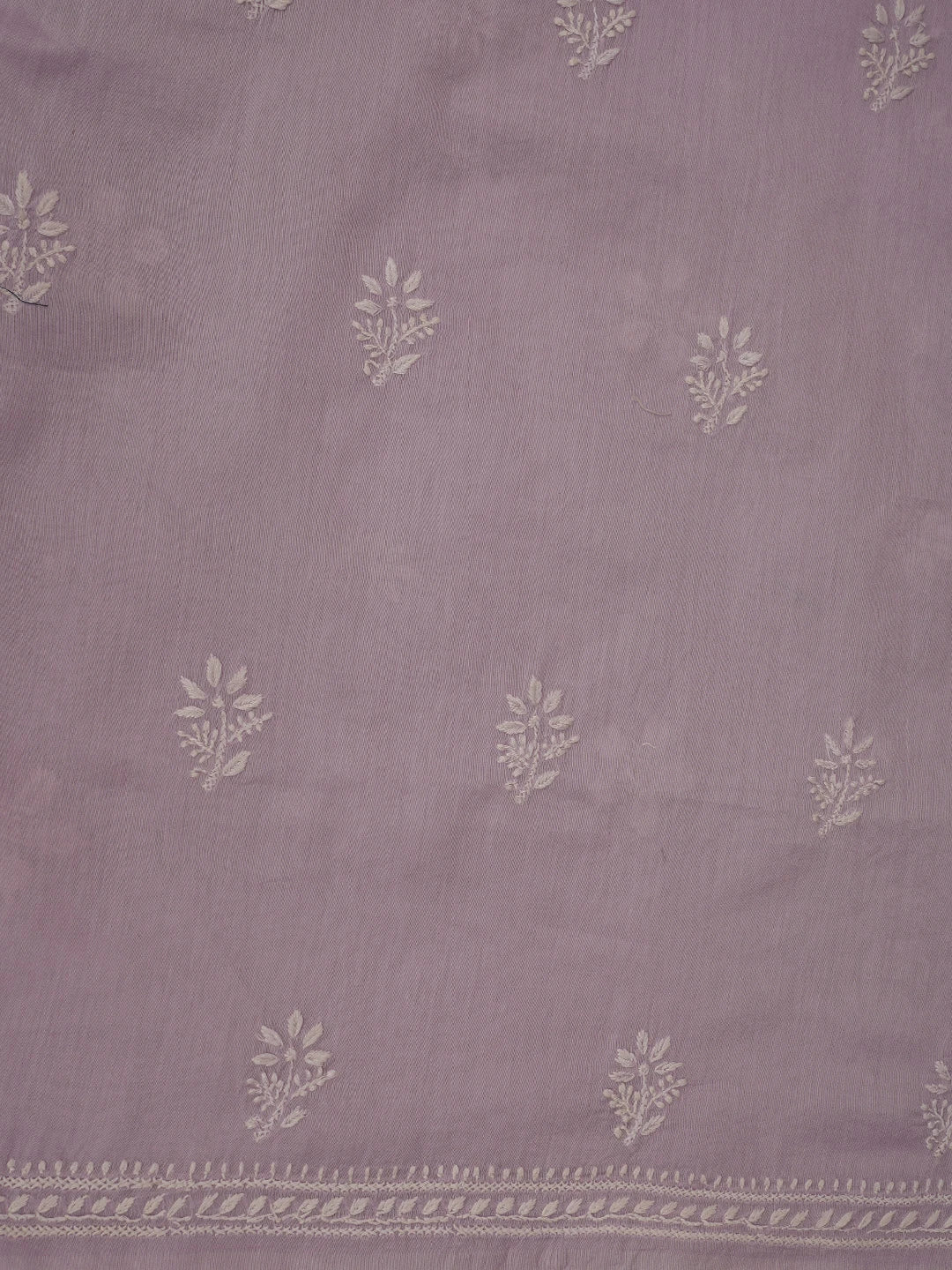 Ada Hand Embroidered Mauve Chanderi Lucknowi Chikankari Unstitched Suit Piece 01A700719