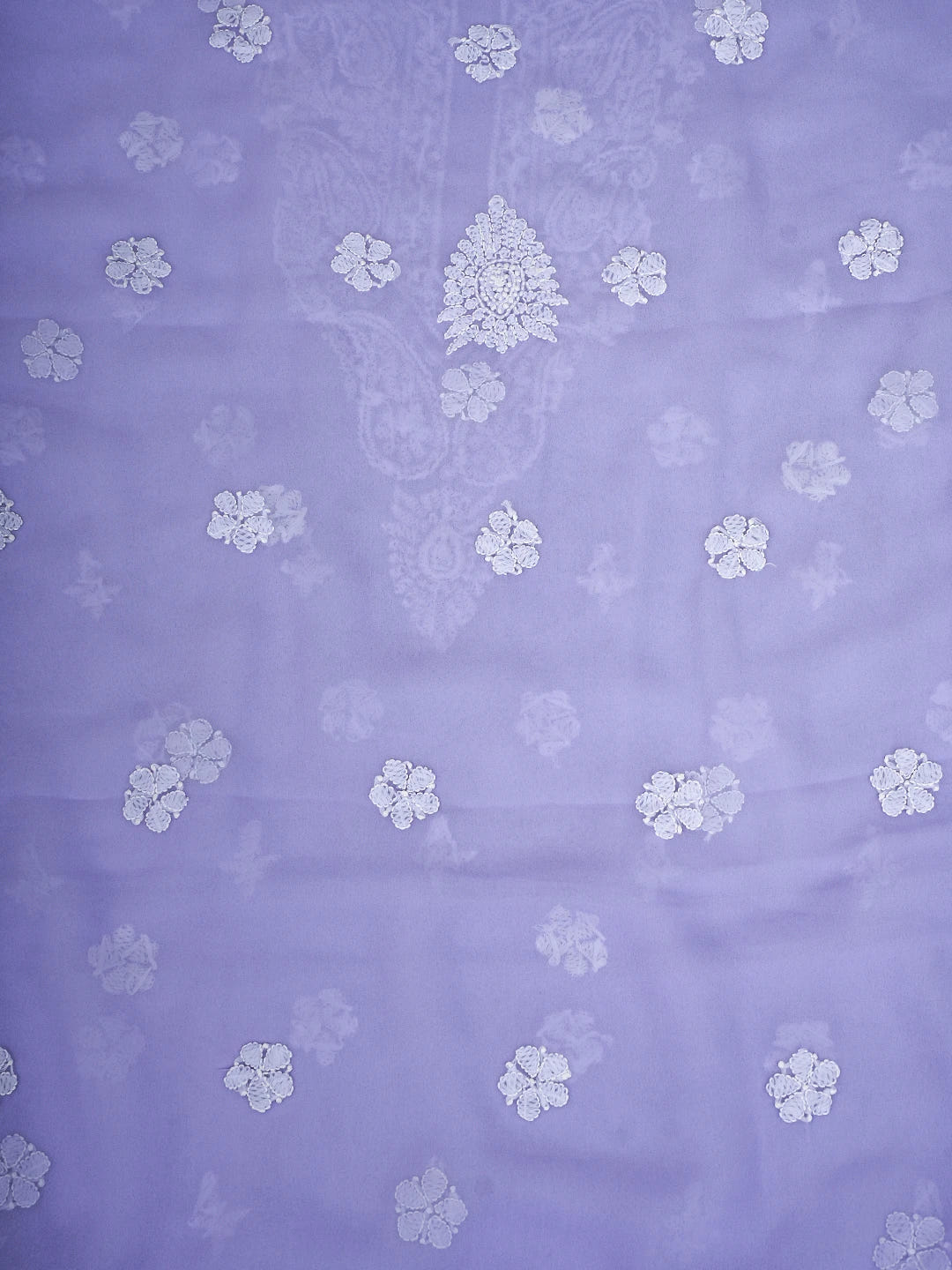 Ada Hand Embroidered Mauve Georgette Lucknowi Chikankari Unstitched Suit Piece A211325