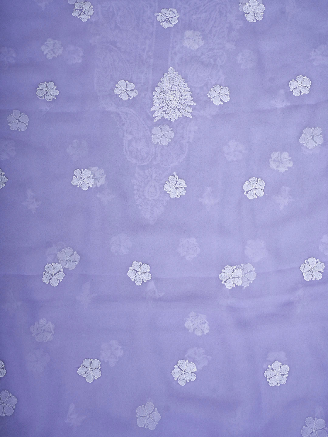 Ada Hand Embroidered Mauve Georgette Lucknowi Chikankari Unstitched Suit Piece A211325