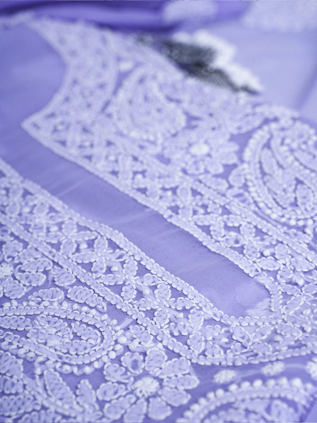 Ada Hand Embroidered Mauve Georgette Lucknowi Chikankari Unstitched Suit Piece A211325