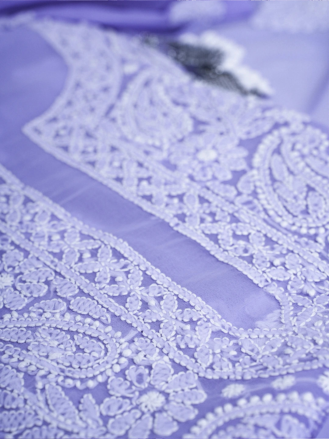 Ada Hand Embroidered Mauve Georgette Lucknowi Chikankari Unstitched Suit Piece A211325