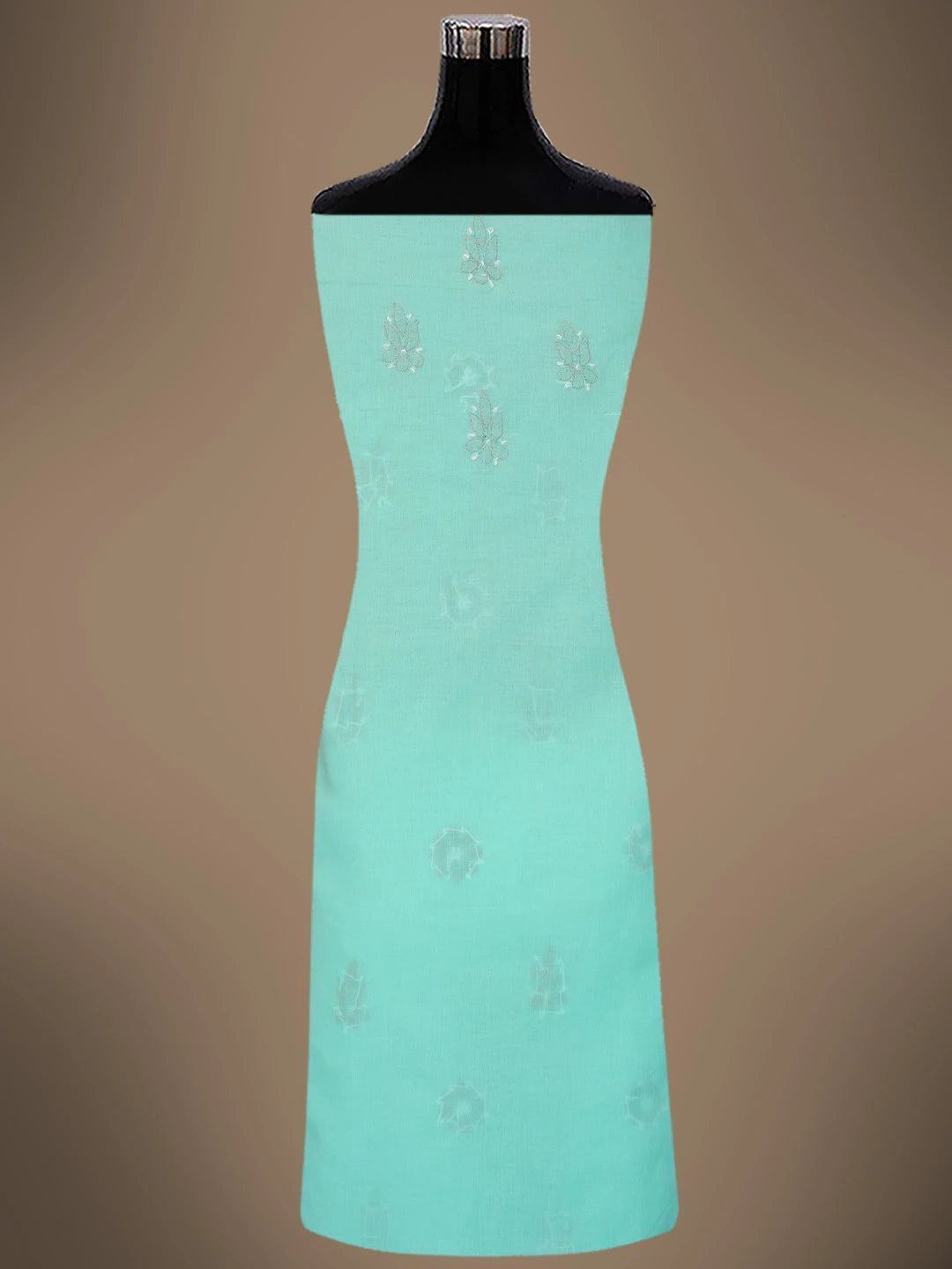 Ada Hand Embroidered Blue Cotton Lucknowi Chikankari Unstitched Suit Piece 01A724561