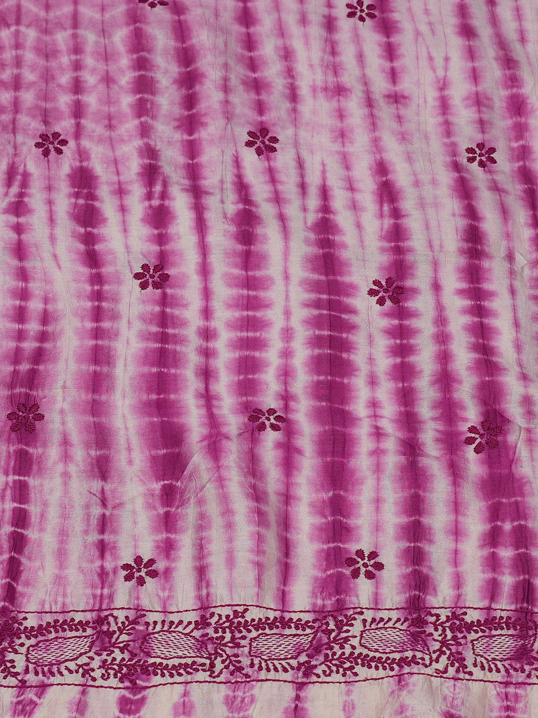 Ada Hand Embroidered Purple Silk Lucknowi Chikankari Unstitched Kurta Dupatta Set 01A665281