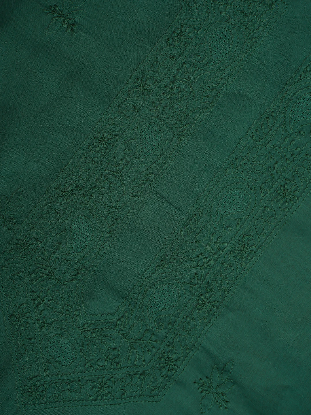 Ada Hand Embroidered Teal Green Cotton Lucknowi Chikankari Unstitched Men's Kurta Piece 01A708681