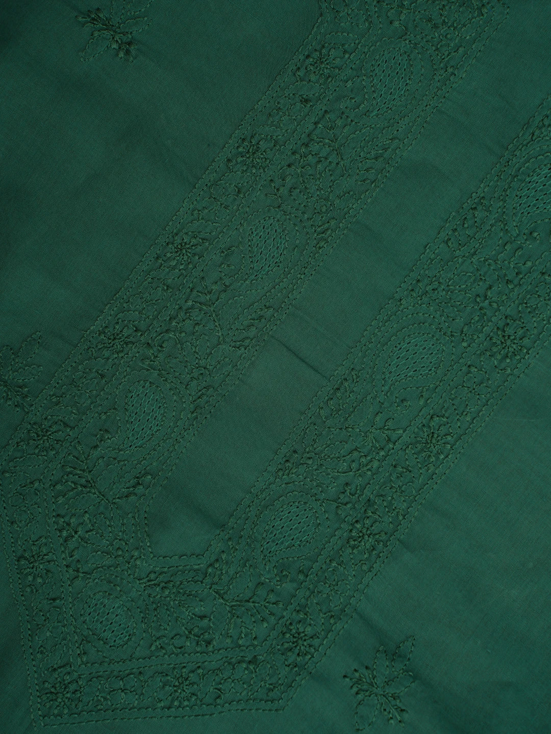 Ada Hand Embroidered Teal Green Cotton Lucknowi Chikankari Unstitched Men's Kurta Piece 01A708681