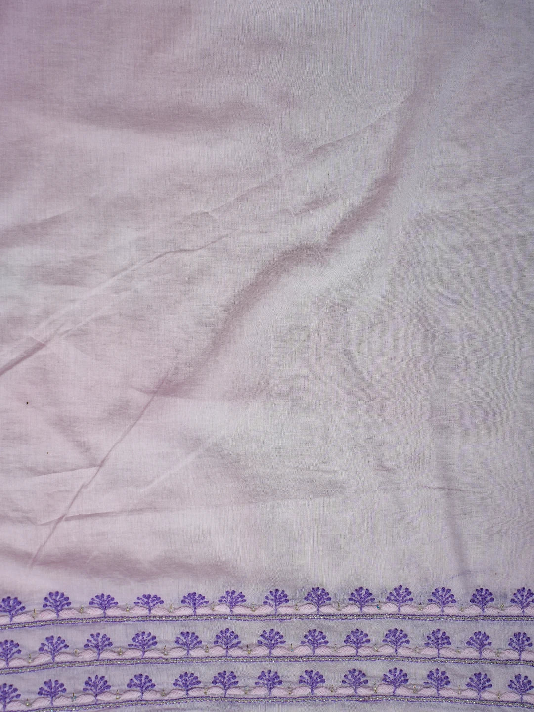 Ada Hand Embroidered Pink Cotton Lucknowi Chikankari Unstitched Kurta Dupatta Set With Cutdana Work 01A526015