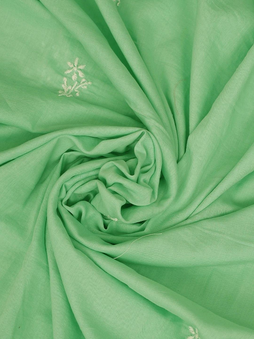 Ada Hand Embroidered Seafoam Green Cotton Lucknowi Chikankari Unstitched Kurta Dupatta Set 01A728042
