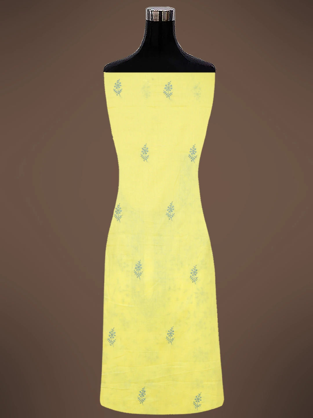 Ada Hand Embroidered Lemon Cotton Lucknowi Chikankari Unstitched Suit Piece 01A693502
