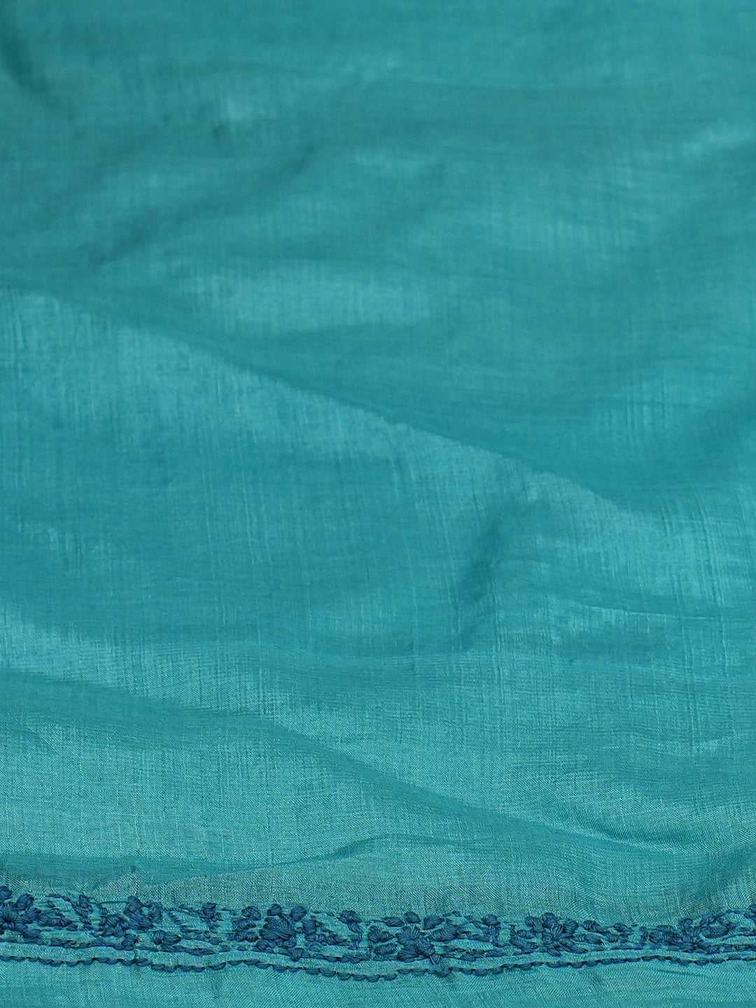 Ada Hand Embroidered Bondi Blue Silk  Lucknowi Chikankari Unstitched Kurta Piece 01A604518