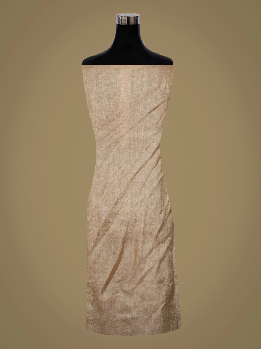Ada Hand Embroidered Raw Umber Brown Silk Lucknowi Chikankari Unstitched Kurta Piece 01A464821