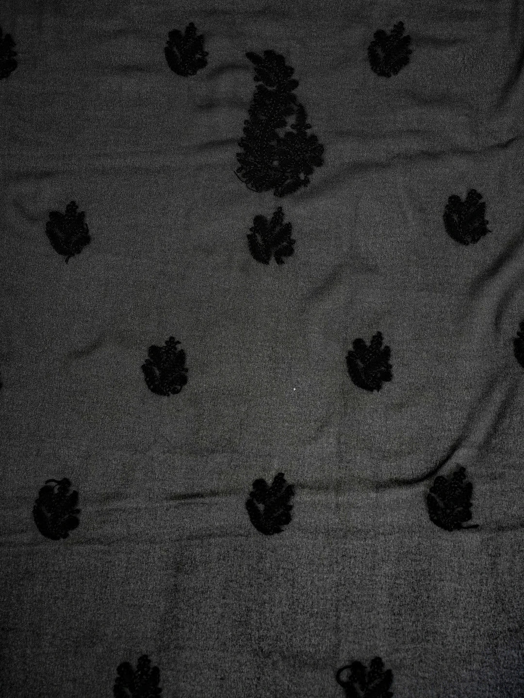 Ada Hand Embroidered Jet Black Georgette Lucknowi Chikankari Unstitched Suit Piece A211287