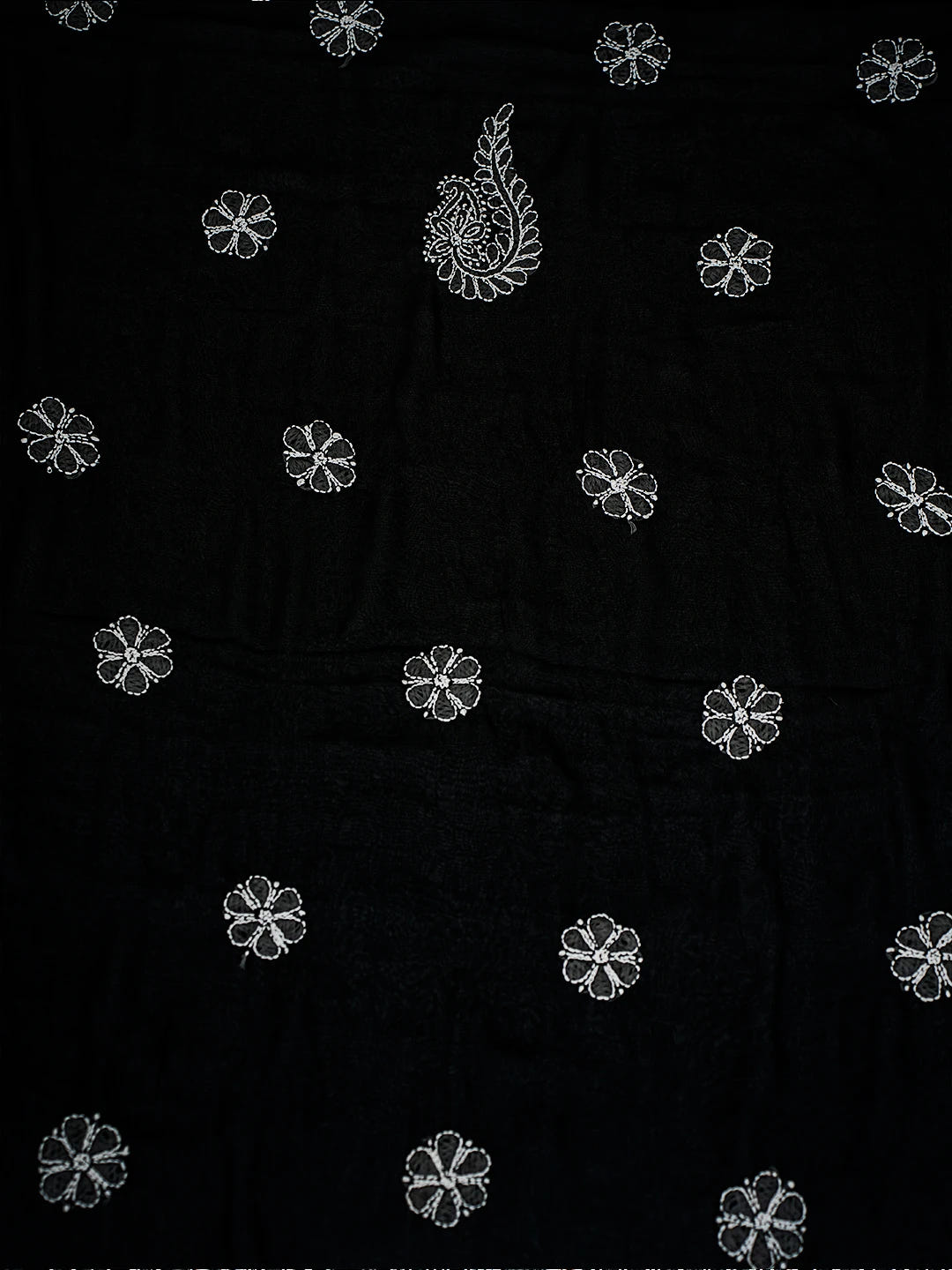 Ada Hand Embroidered Black Georgette Lucknowi Chikankari Unstitched Suit Set A211323