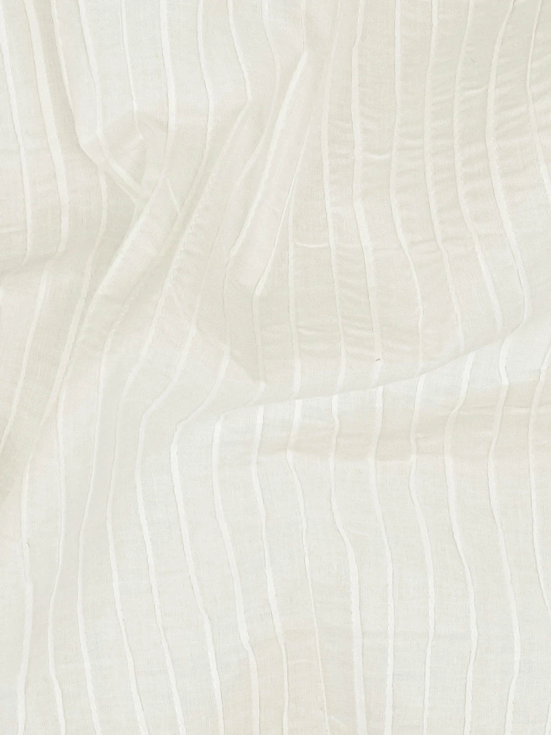 Ada Hand Embroidered White Cotton Lucknowi Chikankari Unstitched Men's Kurta Piece 01A708888