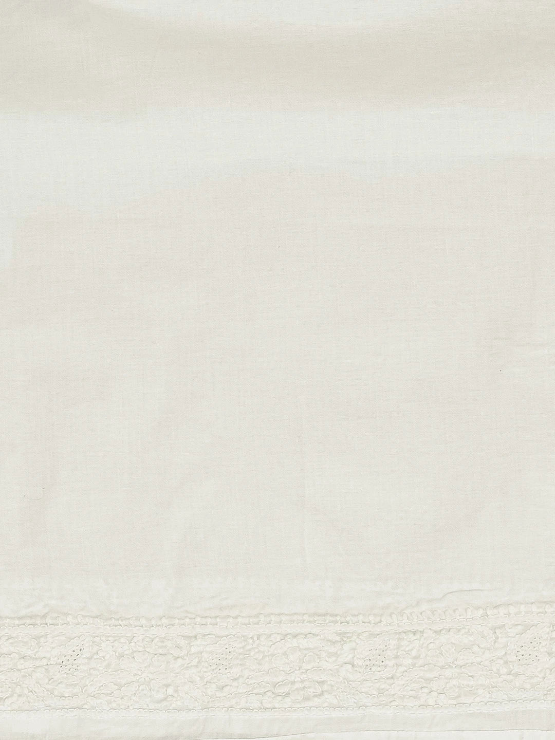 Ada Hand Embroidered White Cotton Lucknowi Chikankari Unstitched Men's Kurta Piece 01A708888