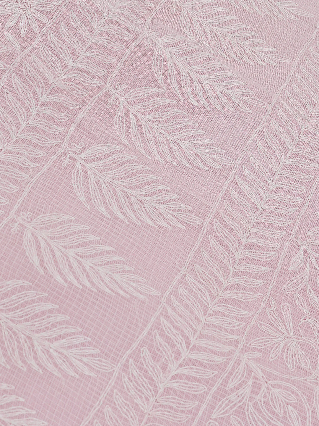 Ada Hand Embroidered Pink Kota Lucknowi Chikankari Saree and Blouse 01A711527
