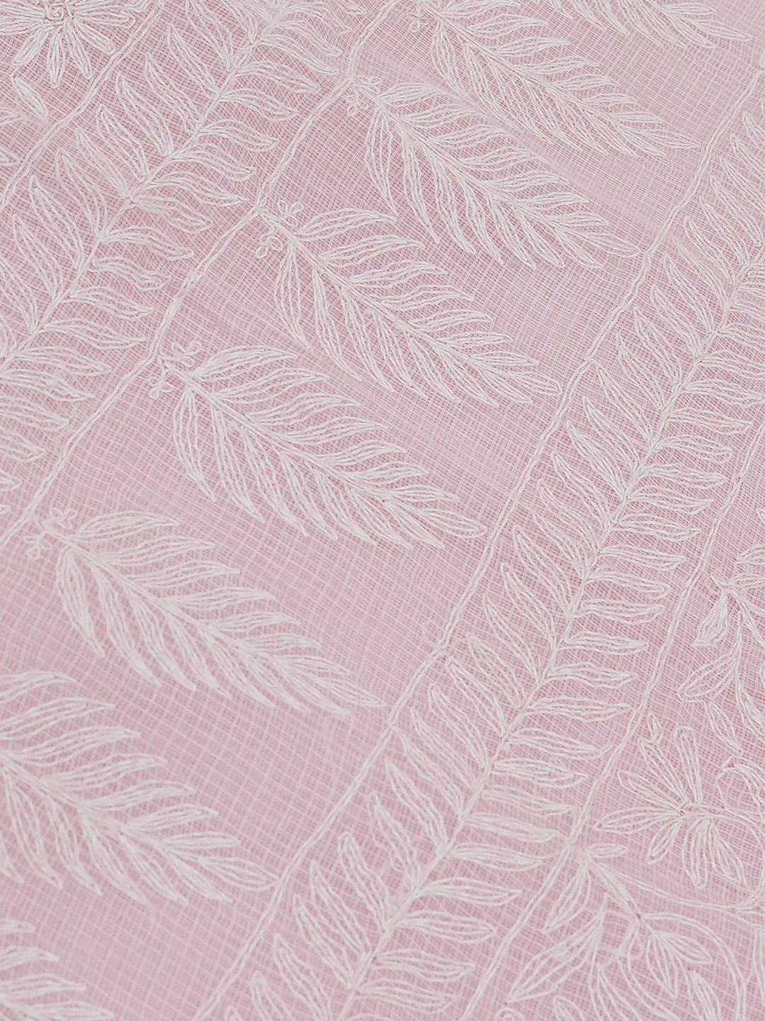 Ada Hand Embroidered Pink Kota Lucknowi Chikankari Saree and Blouse 01A711527