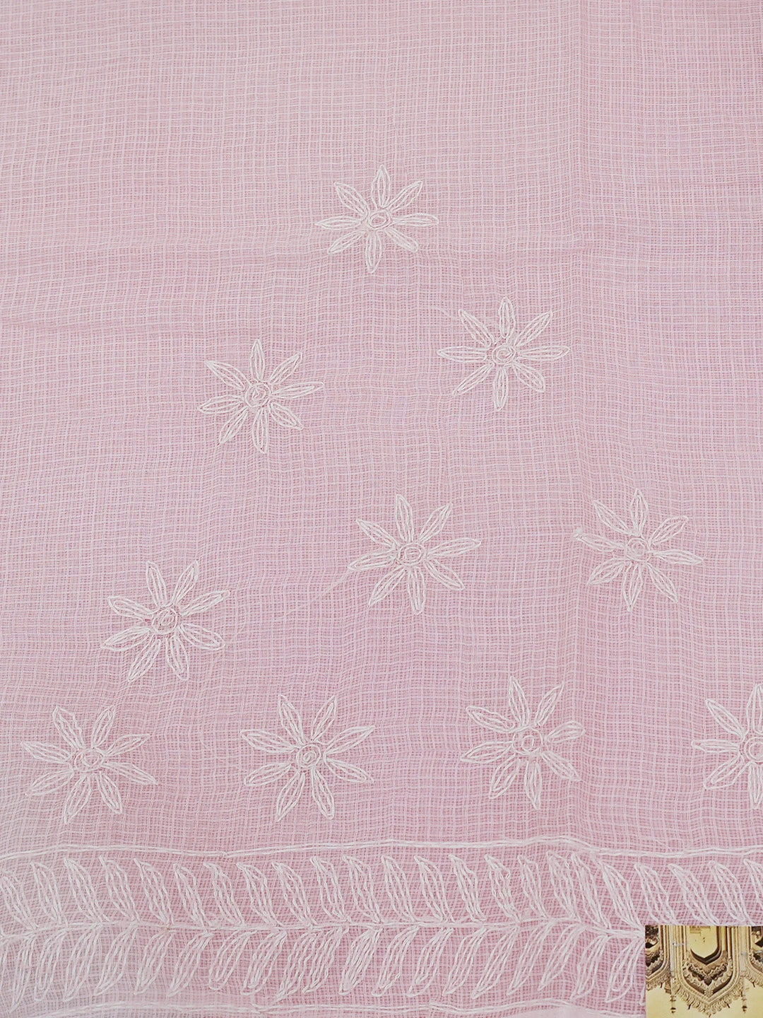 Ada Hand Embroidered Pink Kota Lucknowi Chikankari Saree and Blouse 01A711527