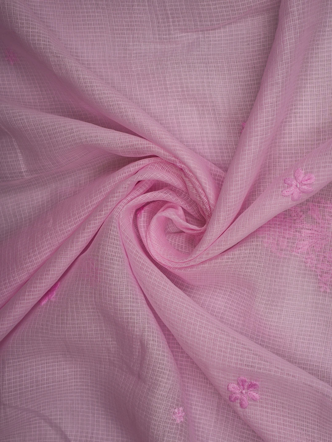 Ada Hand Embroidered Pink Kota Lucknowi Chikankari Dupatta 01A692771