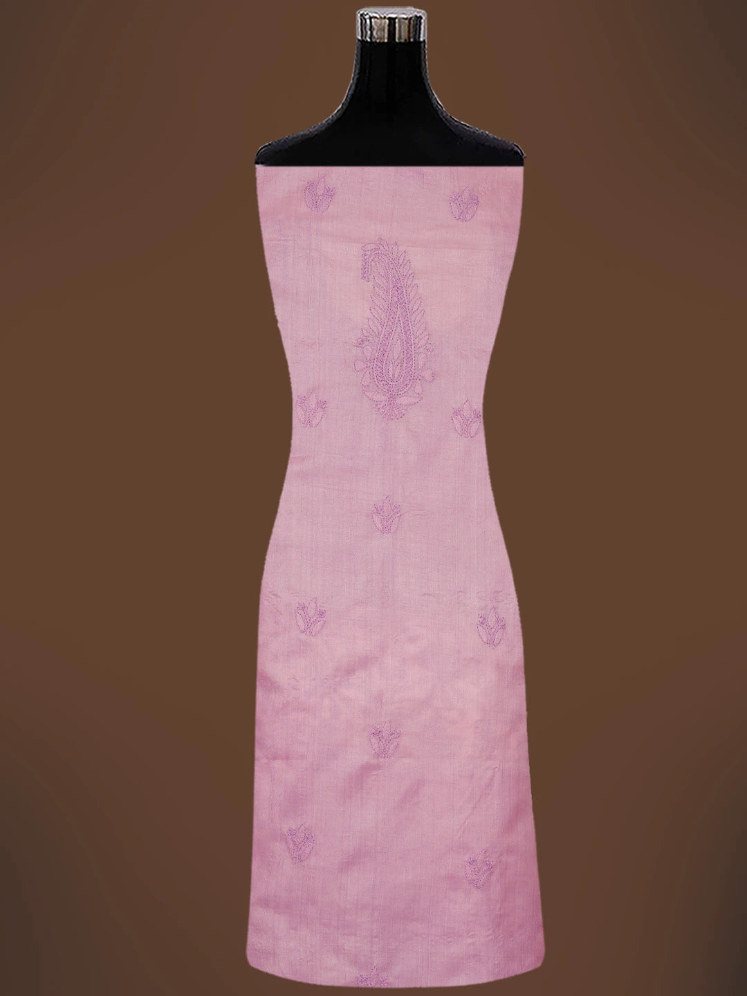 Ada Hand Embroidered Lavender Silk Lucknowi Chikankari Unstitched Suit Piece 01A702977