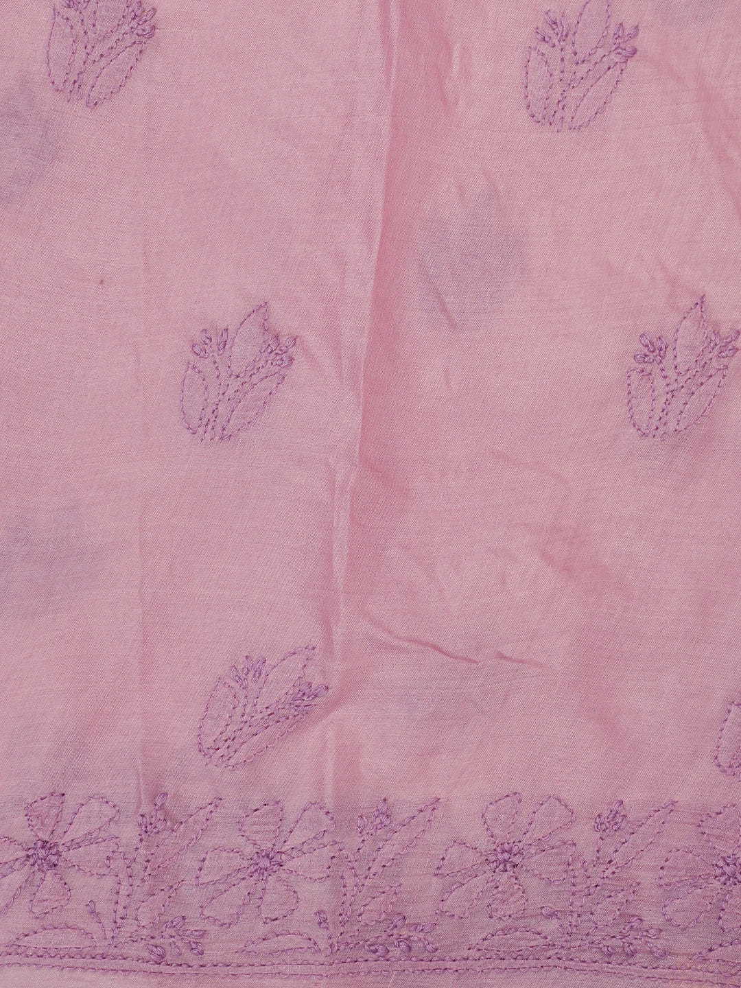 Ada Hand Embroidered Lavender Silk Lucknowi Chikankari Unstitched Suit Piece 01A702977