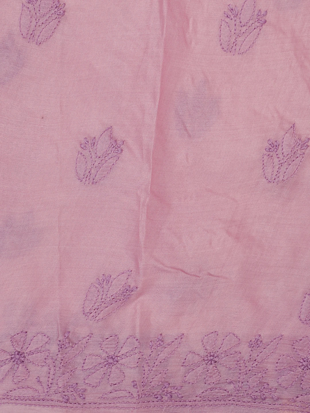 Ada Hand Embroidered Lavender Silk Lucknowi Chikankari Unstitched Suit Piece 01A702977