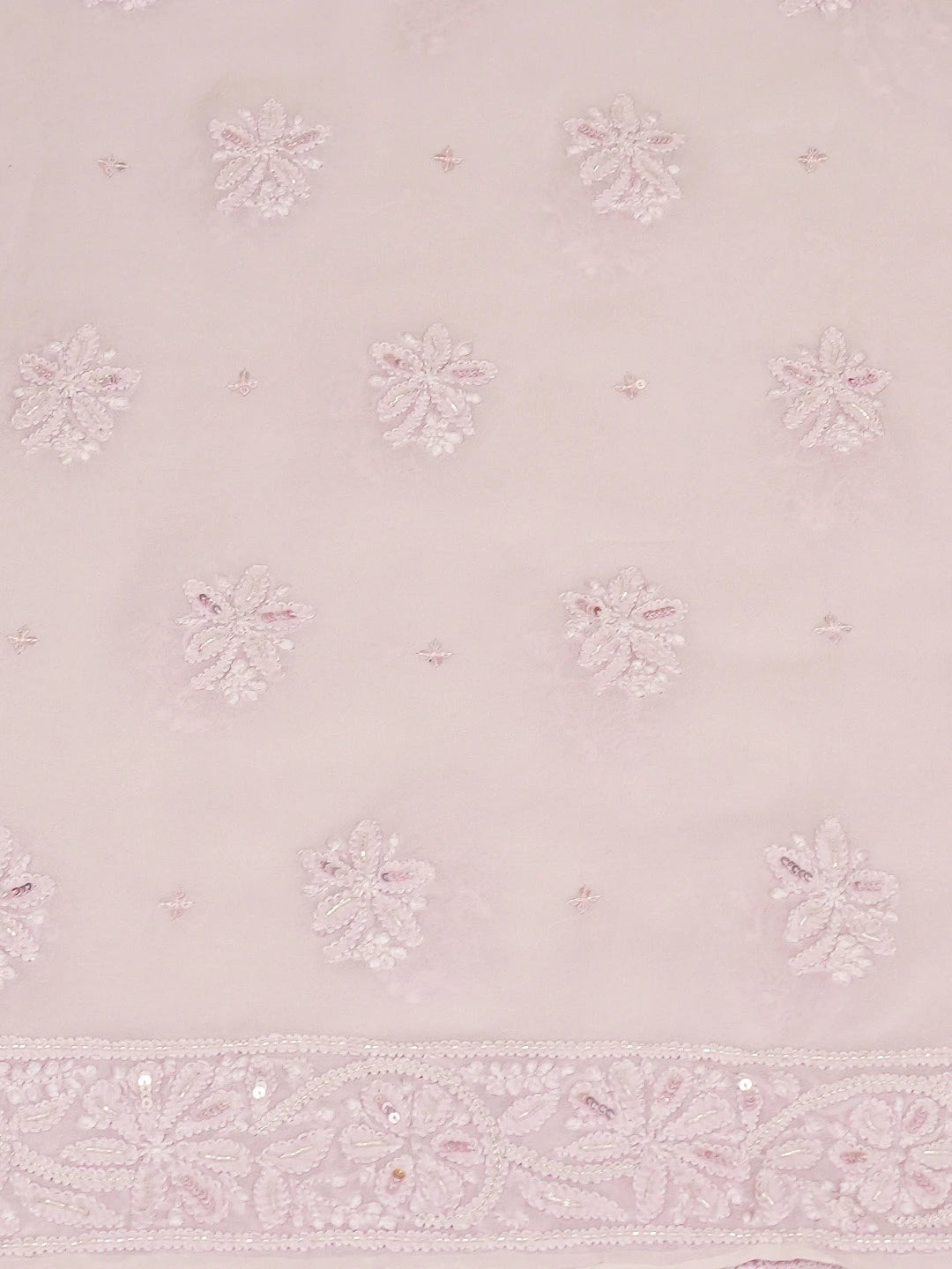 Ada Hand Embroidered Lavender Viscose Georgette Lucknowi Chikankari Unstitched Kurta Dupatta Set With Cutdana Work 01A685181