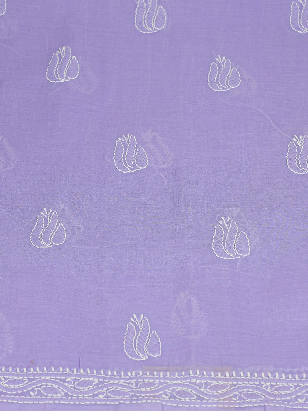 Ada Hand Embroidered Mauve Cotton Lucknowi Chikankari Unstitched Kurta Piece 01A724768