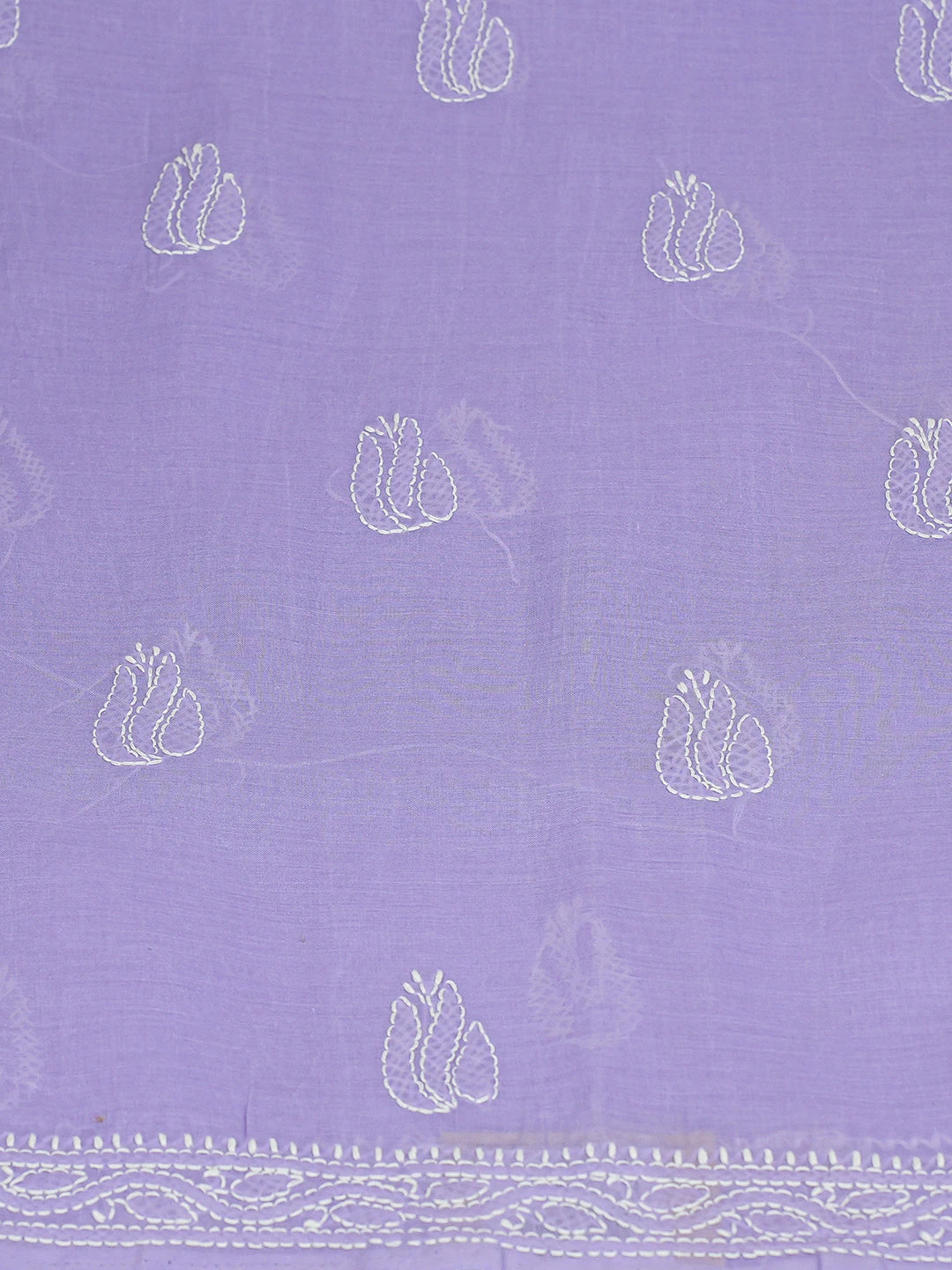 Ada Hand Embroidered Mauve Cotton Lucknowi Chikankari Unstitched Kurta Piece 01A724768