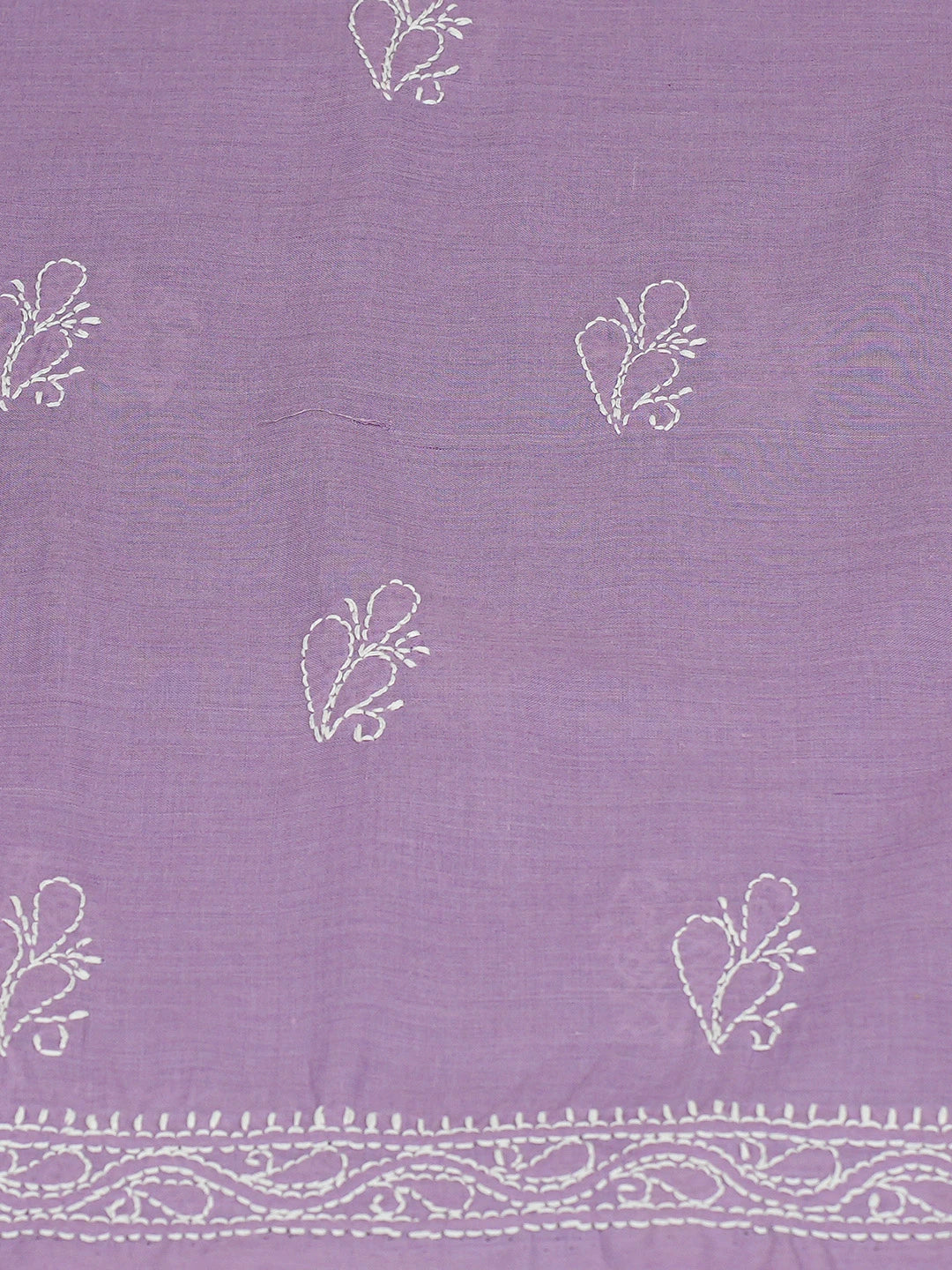 Ada Hand Embroidered Mauve Cotton Lucknowi Chikankari Unstitched Kurta Piece 01A704012