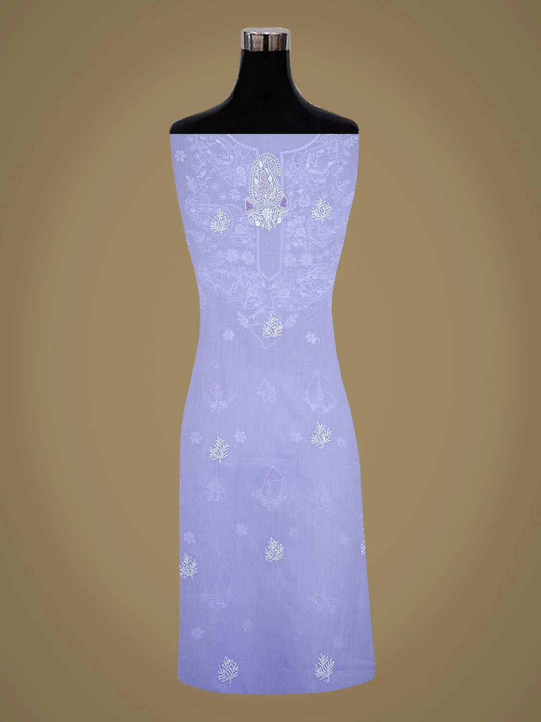 Ada Hand Embroidered Mauve Cotton Lucknowi Chikankari Unstitched Suit Piece With Cutdana Work 01A651854