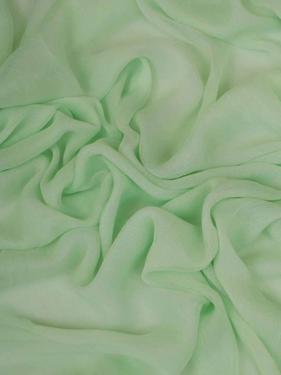 Ada Hand Embroidered Light Green Cotton Lucknowi Chikankari Unstitched Suit Piece 01A677455