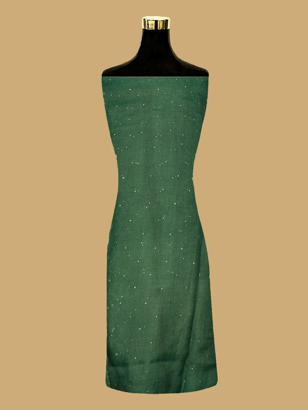 Ada Hand Embroidered Green Organza Lucknowi Chikankari Semi-Stitched Kurta Dupatta Set With Mukaish Work 01A723564