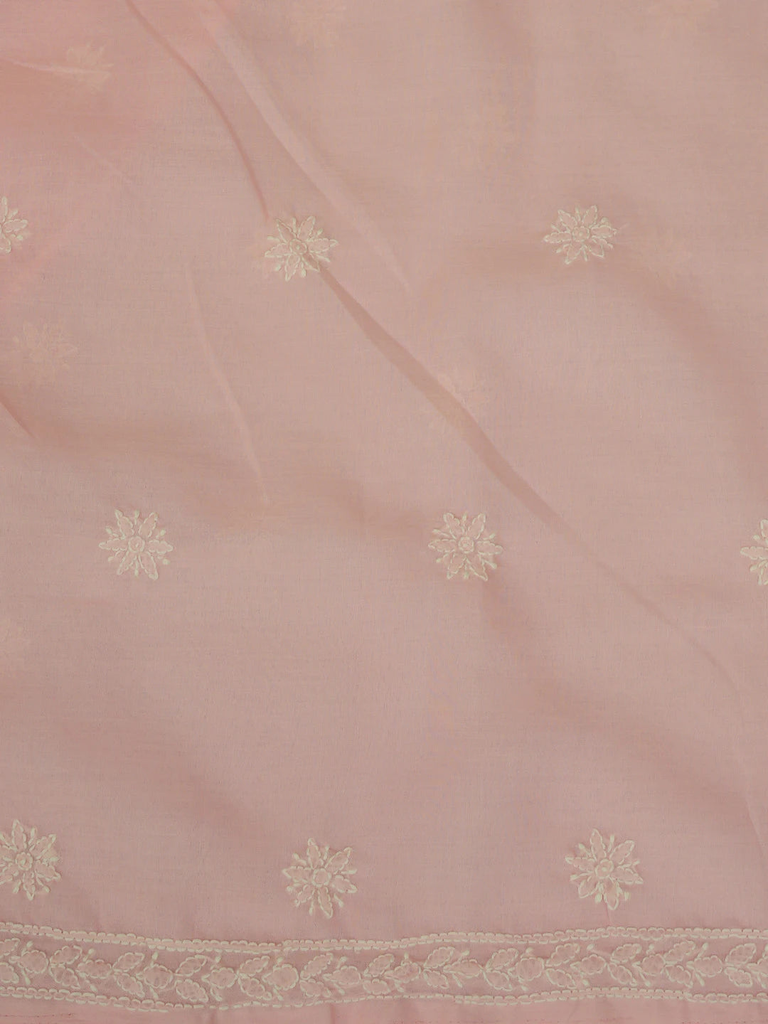 Ada Hand Embroidered Pink Cotton Lucknowi Chikankari Unstitched Suit Piece 01A637576