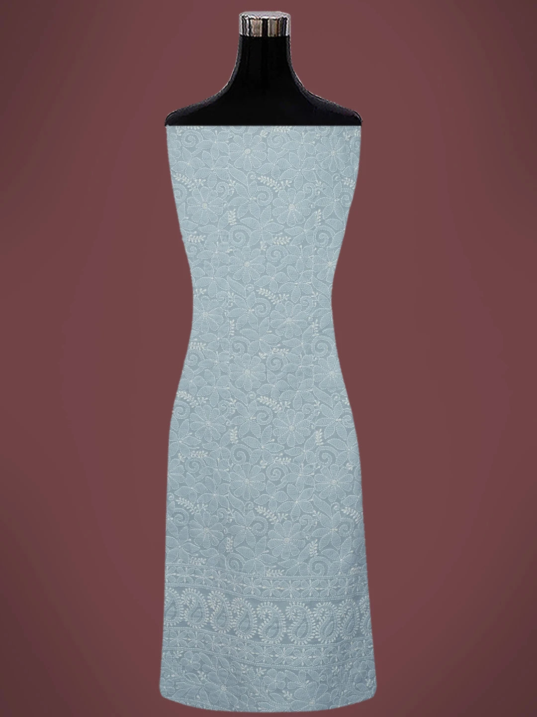 Ada Hand Embroidered Mauve Cotton Lucknowi Chikankari Unstitched Suit Piece 01A708863