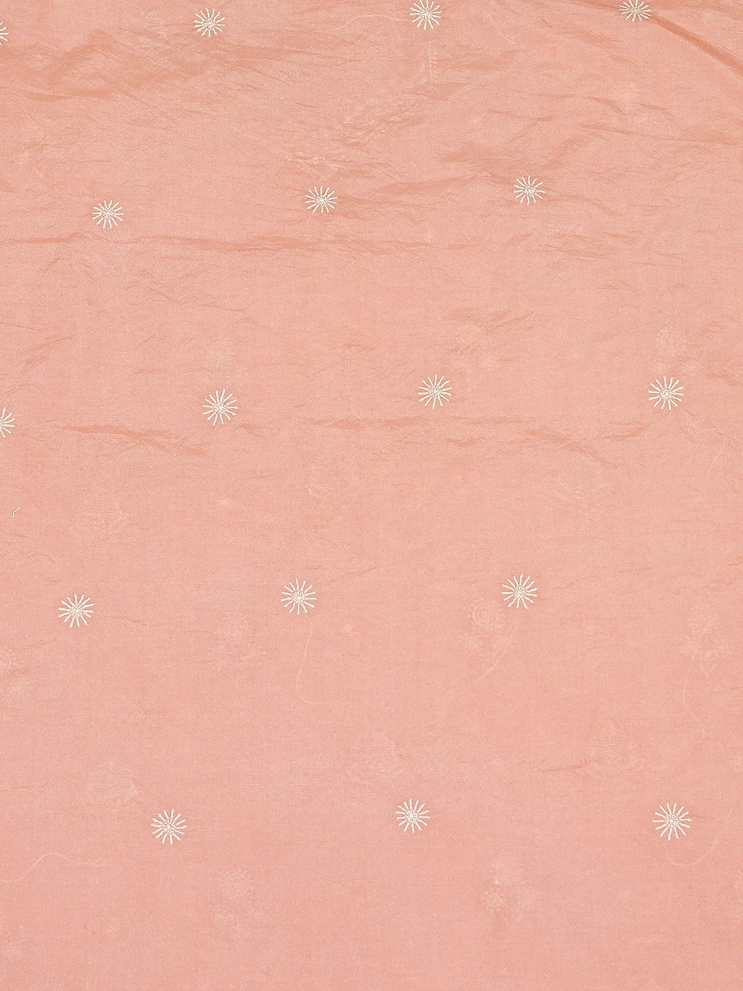Ada Hand Embroidered Peach Organza Lucknowi Chikankari Unstitched Men's Kurta Piece 01A282298