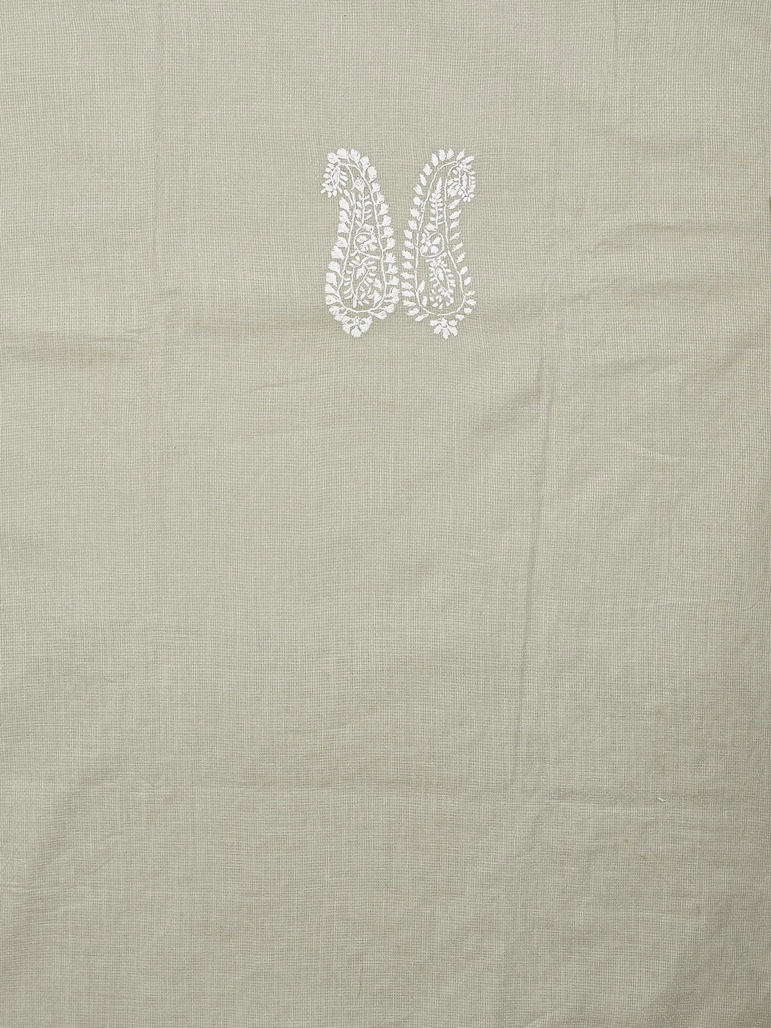 Ada Hand Embroidered Grey Linen Lucknowi Chikankari Unstitched Men's Kurta Piece 01A652771