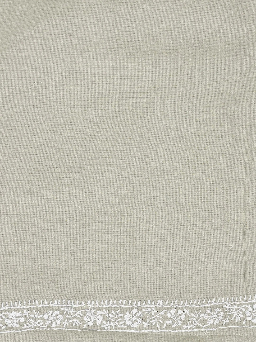 Ada Hand Embroidered Grey Linen Lucknowi Chikankari Unstitched Men's Kurta Piece 01A652771