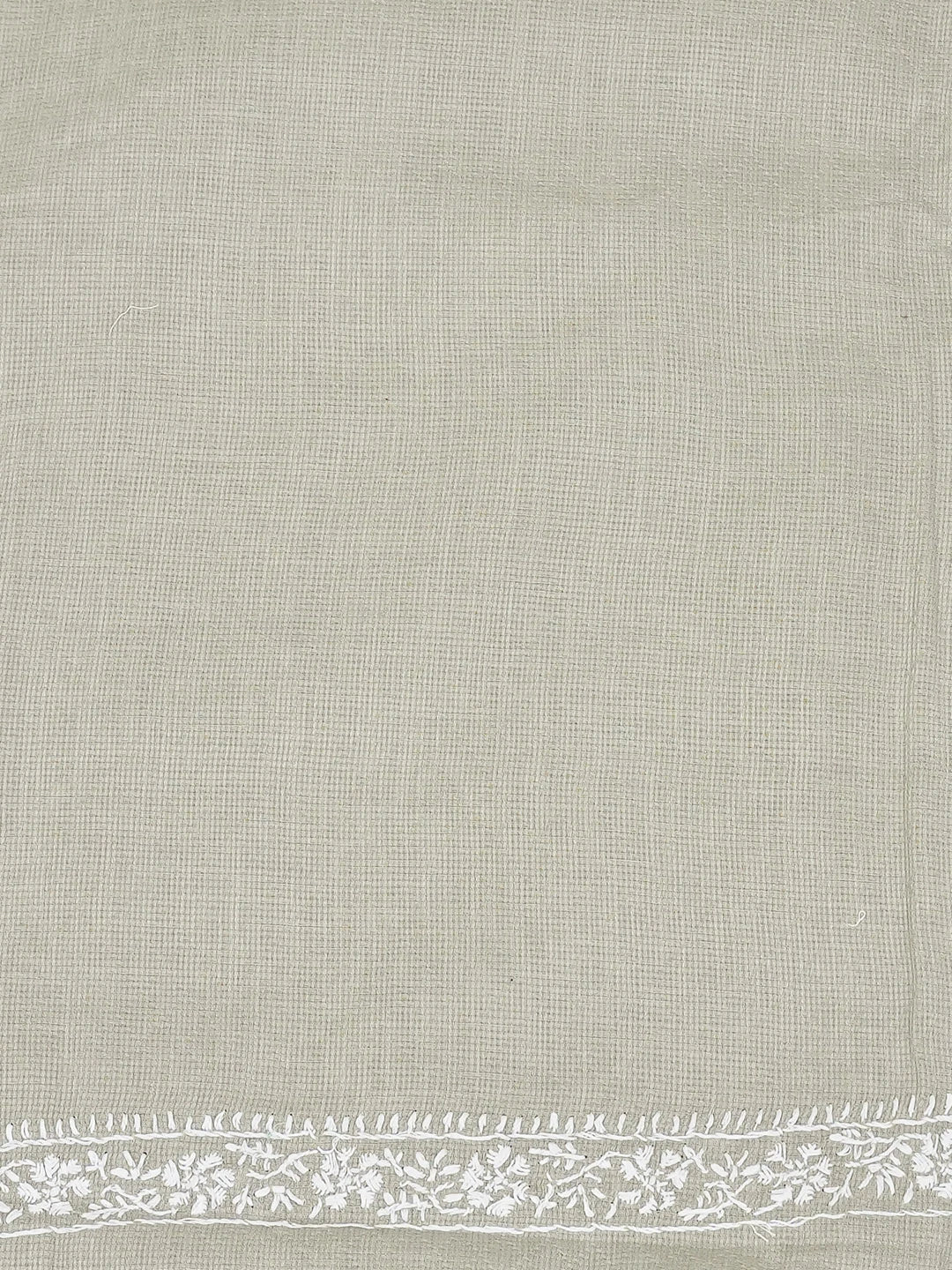 Ada Hand Embroidered Grey Linen Lucknowi Chikankari Unstitched Men's Kurta Piece 01A652771
