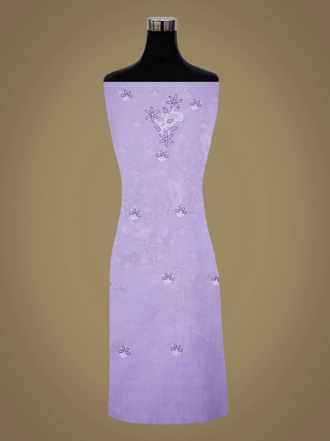 Ada Hand Embroidered Mauve Cotton Lucknowi Chikankari Unstitched Suit Piece 01A704997