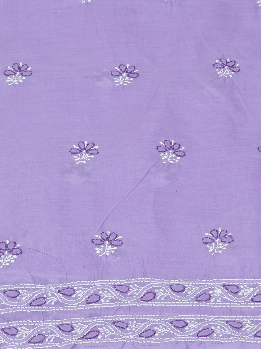 Ada Hand Embroidered Mauve Cotton Lucknowi Chikankari Unstitched Suit Piece 01A704997