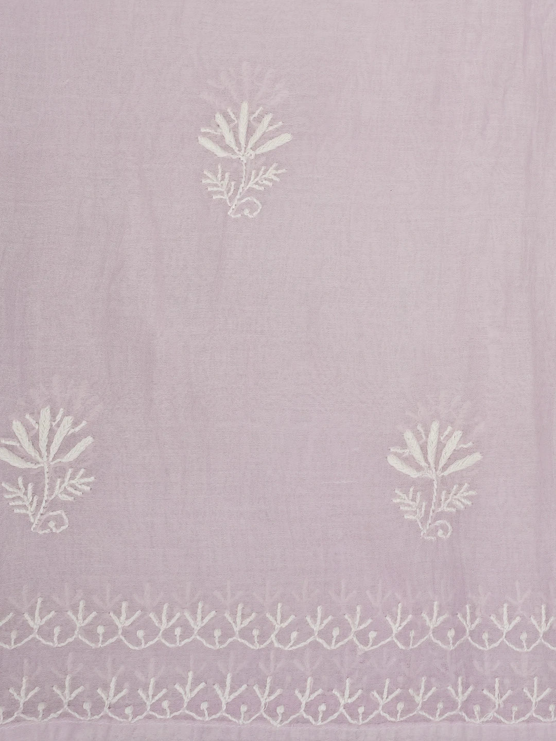 Ada Hand Embroidered Ombre Shade of Pink Chanderi Lucknowi Chikankari Semi-Stitched Kurta Dupatta Set 01A683041