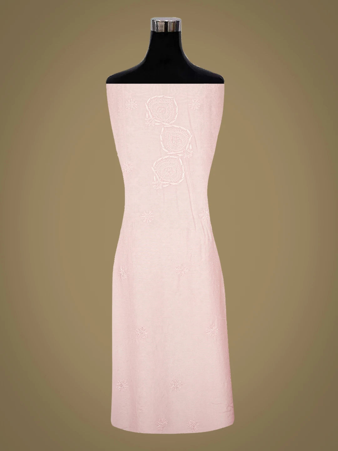 Ada Hand Embroidered Pink Muslin Lucknowi Chikankari Unstitched Suit Piece With Cutdana Work 01A746190