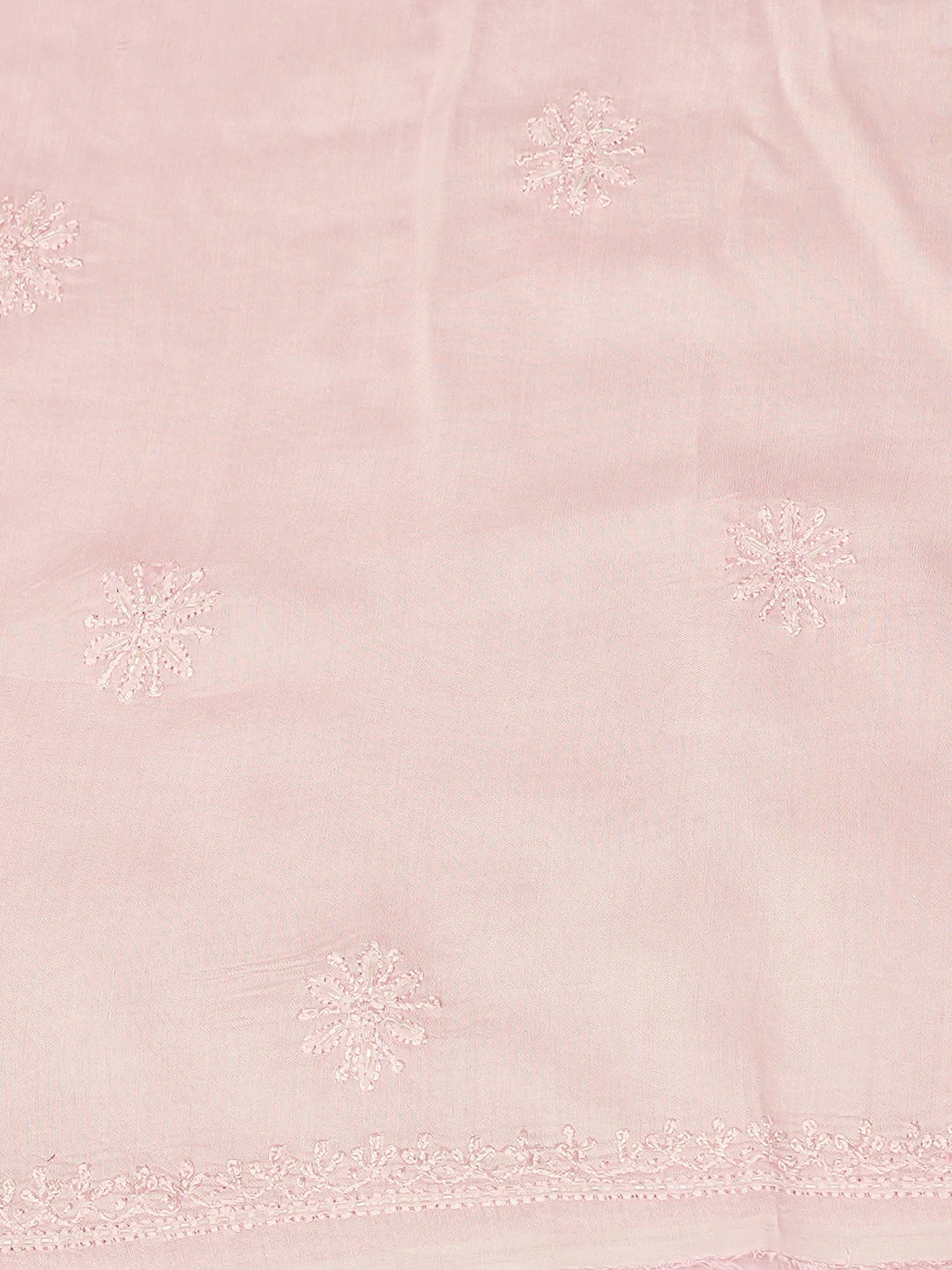 Ada Hand Embroidered Pink Muslin Lucknowi Chikankari Unstitched Suit Piece With Cutdana Work 01A746190