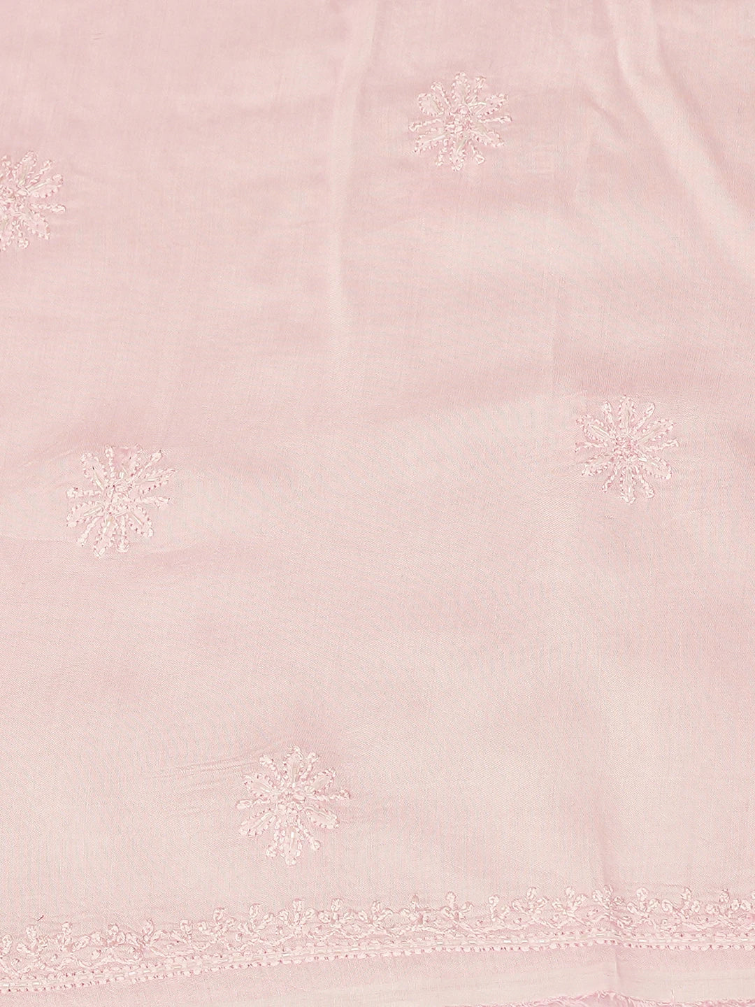 Ada Hand Embroidered Pink Muslin Lucknowi Chikankari Unstitched Suit Piece With Cutdana Work 01A746190