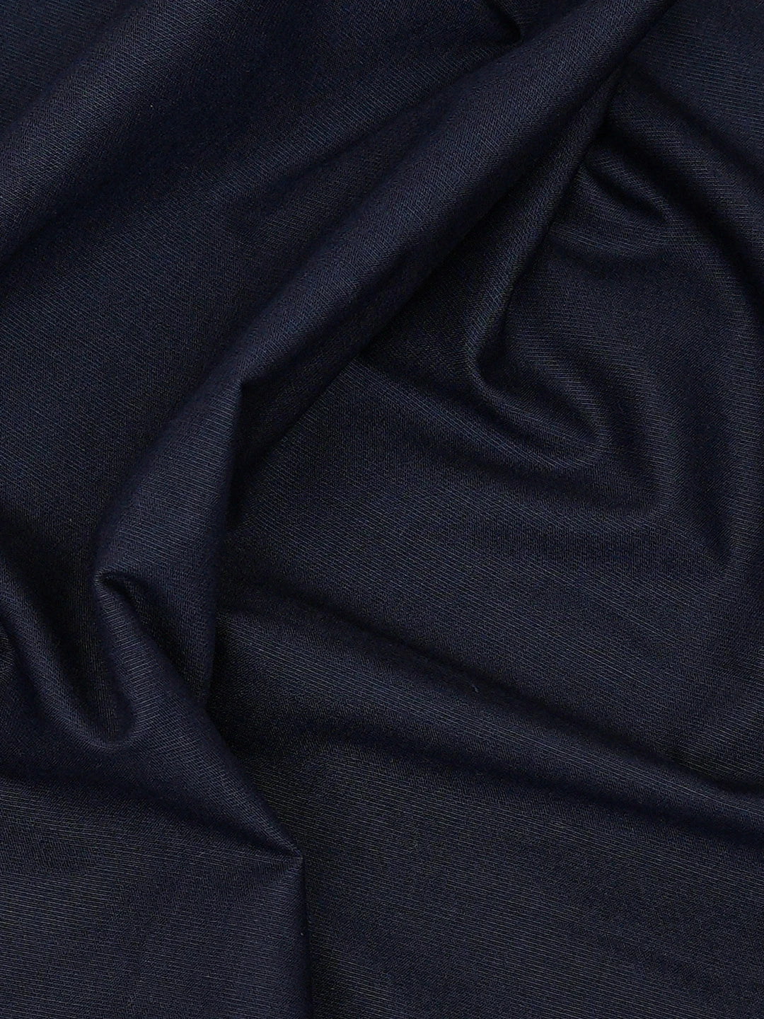 Ada Hand Embroidered Navy Blue Cotton Lucknowi Chikankari Unstitched Men's Kurta Piece 01A742648