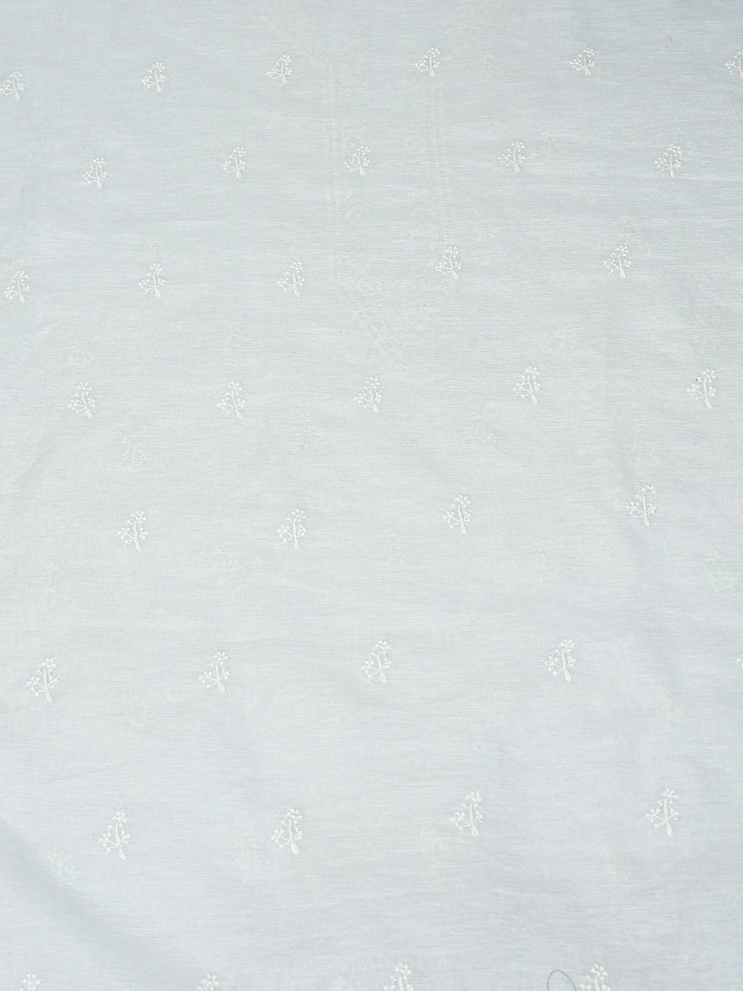 Ada Hand Embroidered Light Grey Chanderi Lucknowi Chikankari Unstitched Men's Kurta Piece 01A719177
