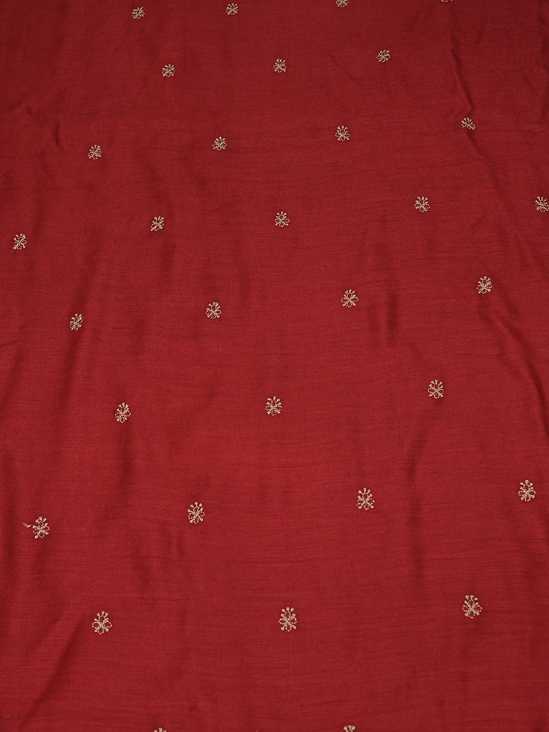 Ada Hand Embroidered Maroon Moonga Silk Lucknowi Chikankari Unstitched Men's Kurta Piece 01A742700