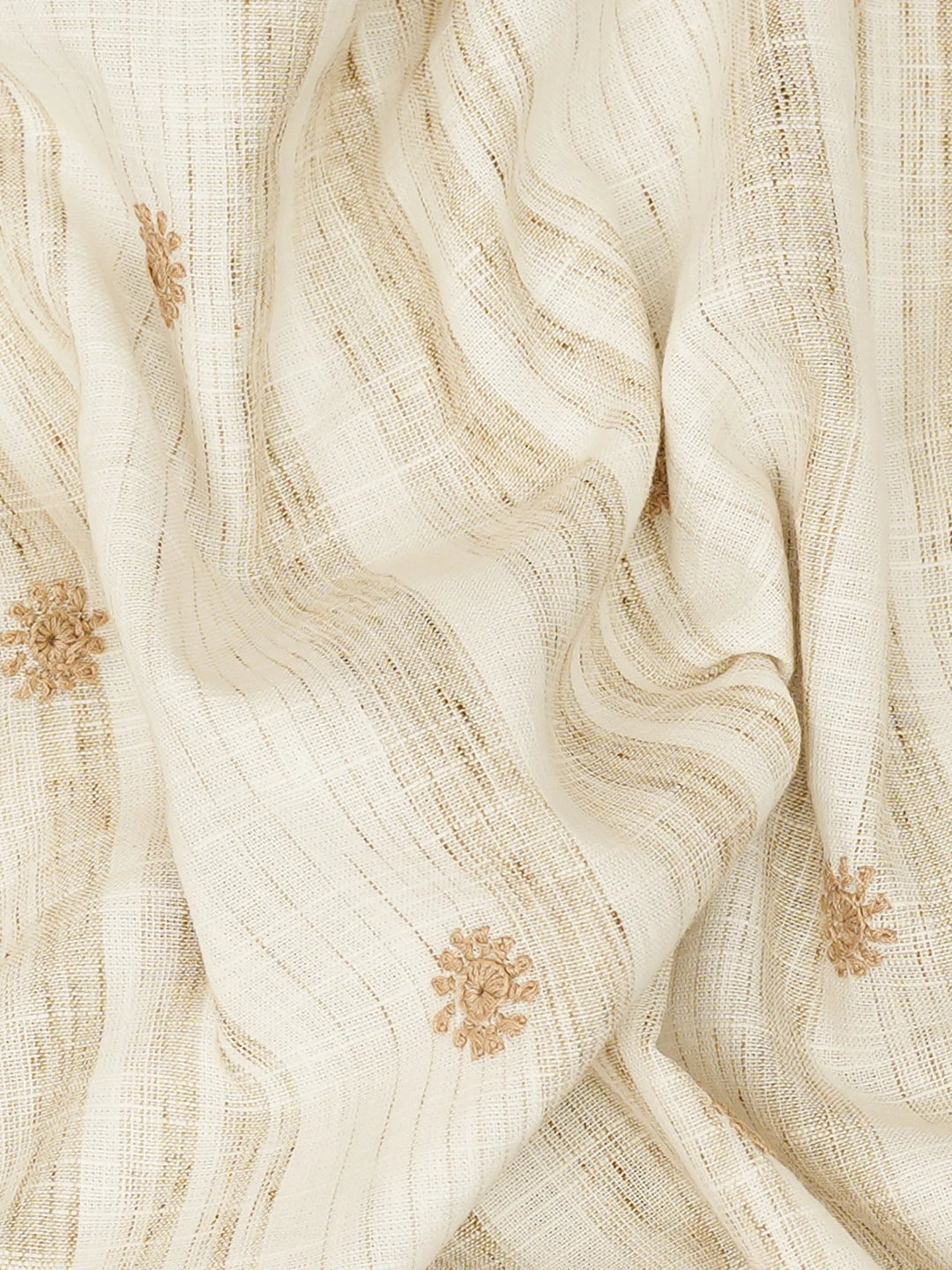 Ada Hand Embroidered Light Fawn Cotton Lucknowi Chikankari Unstitched Men's Kurta Piece 01A742592