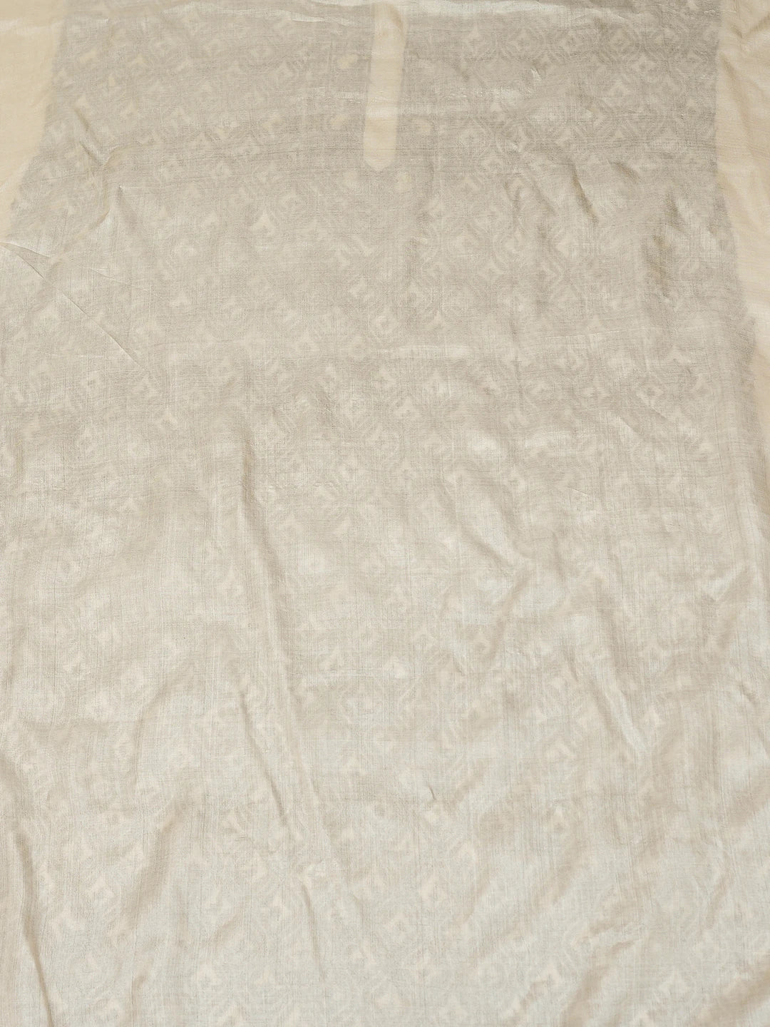 Ada Hand Embroidered Pearl Grey Silk Lucknowi Chikankari Unstitched Men's Kurta Piece 01A722197