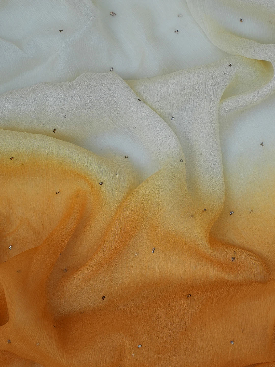 Ada Hand Embroidered Mustard Cotton Lucknowi Chikankari Unstitched Suit Piece 01A742022
